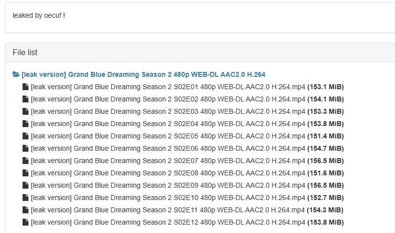 Grand Blue Dreaming Leak