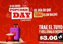 Cinemark celebra el Popcorn Day este lunes en Chile